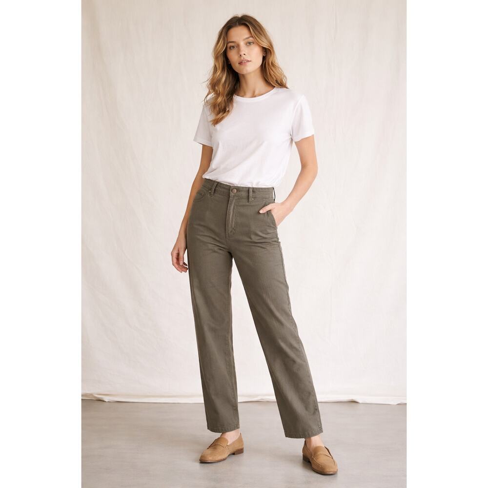 American Giant Pants Women’s Size 8 Olive Green Straight Leg Workwear